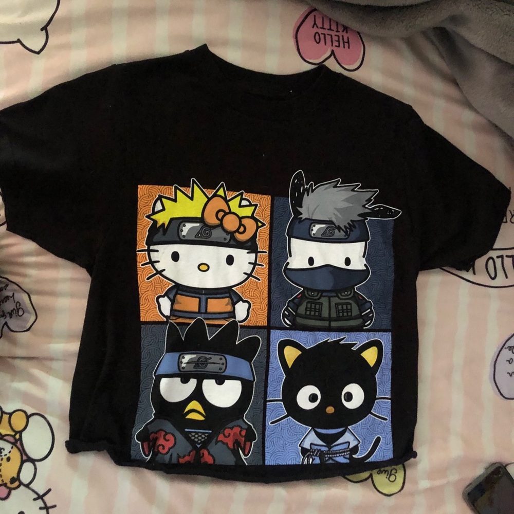 Naruto Hello Kitty and Friends Crop Top